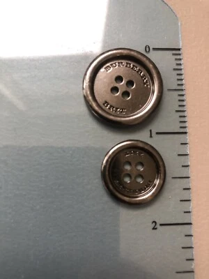 Set Of 2 Used BURBERRY Brit Copford AUTHENTIC REPLACEMENT BUTTONS 2 Sizes - Image 1 of 3