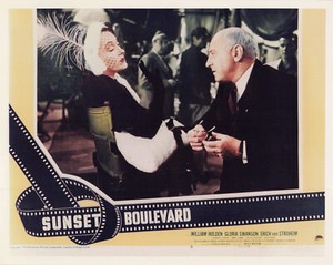 SUNSET BOULEVARD LOBBY SCENE CARD # 6 POSTER 1950 GLORIA SWANSON CECIL B DeMILLE