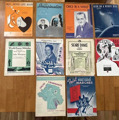 Lote de 10 partituras vintage #102 - Imagem 1 de 4