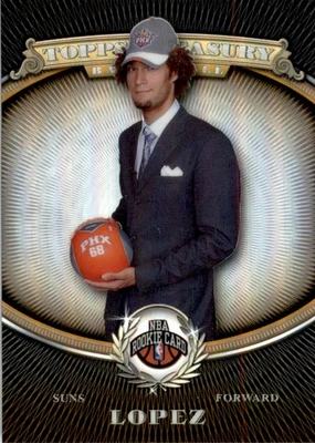 2008-09 Topps Treasury Refractor Robin Lopez RC 0414/2008 Phoenix Suns #114 casi nuevo Foto 1 de 2