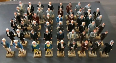 U.S. Presidents Marx 2.75 " Painted Figurines 2 Washington 2 Lincoln 2 Jefferson - Image 1 of 2