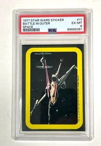 Pegatina Star Wars 1977 Battle in Outer Space #11 PSA 6, X-Wing, se combinará - Imagen 1 de 2