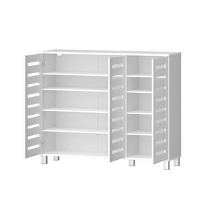 Artiss Shoe Rack Cabinet 30 Pairs Adjustable Shelf White - Picture 1 of 7