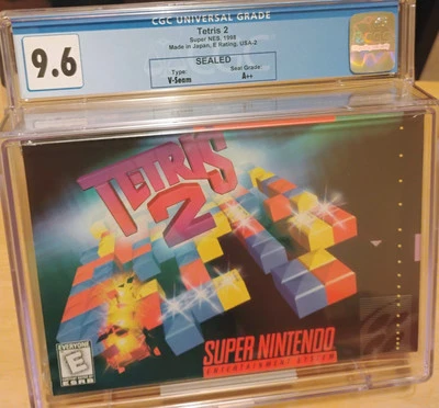 Tetris 2 Super Nintendo SNES Made In Japan CGC 9.6 A++  - Image 1 of 4