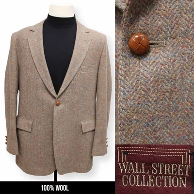 DE COLECCIÓN TWEED Hombre Multicolor ESPIGA Abrigo Deportivo Traje Chaqueta Blazer 44 L Foto 1 de 4