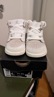 NIB New Toddler's Jordan 1 Mid SE Craft White/Lt Orewood Grey FB9140 120 4C TD - Image 1 of 4