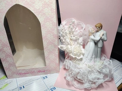 SALE Hallmark Hortense B. Hewitt Co Bride/Groom Cake Topper UNUSED c. 1980's - Image 1 of 4