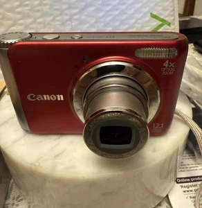 Canon PowerShot A3100 IS 12,1 MP Kamera Zubehör GETESTET TOP ohne Karte rot - Bild 1 von 20