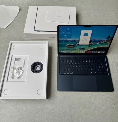 Apple MacBook Air 13 inch 512GB SSD 8GB RAM M2 Chip Midnight Immaculate Warranty - Image 1 of 4