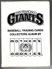 1988 Mother's Cookies San Francisco Giants 28-Card Set w/ White Vinyl Album MINT