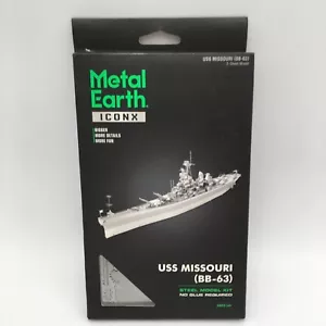Metal Earth Iconix USS Missouri BB-63 Steel Model Kit New Open Box - Picture 1 of 7