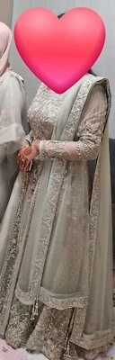 азиатский пакистанский индийский свадьбы/вечеринки носить платье (4 доступны) только 2 доступны!  - Изображение 1 из 4