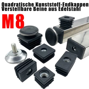 Möbelfüße Stellfuß höhenverstellbar Lamellenstopfen Rohr Endkappe Abdeckkappen - Bild 1 von 19