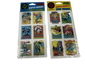 1988 DC Super Heroes Puffy Stickers Lot Batman, Joker Superman (2) Packs Sealed - Picture 1 of 14