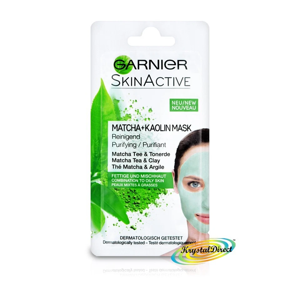 Garnier Skin Active Matcha & Kaolin Face Mask 8ml - Image 1 of 1