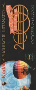 Programma Brochure Kodak 2000 Albuquerque International Balloon Fiesta Raro - Foto 1 di 1