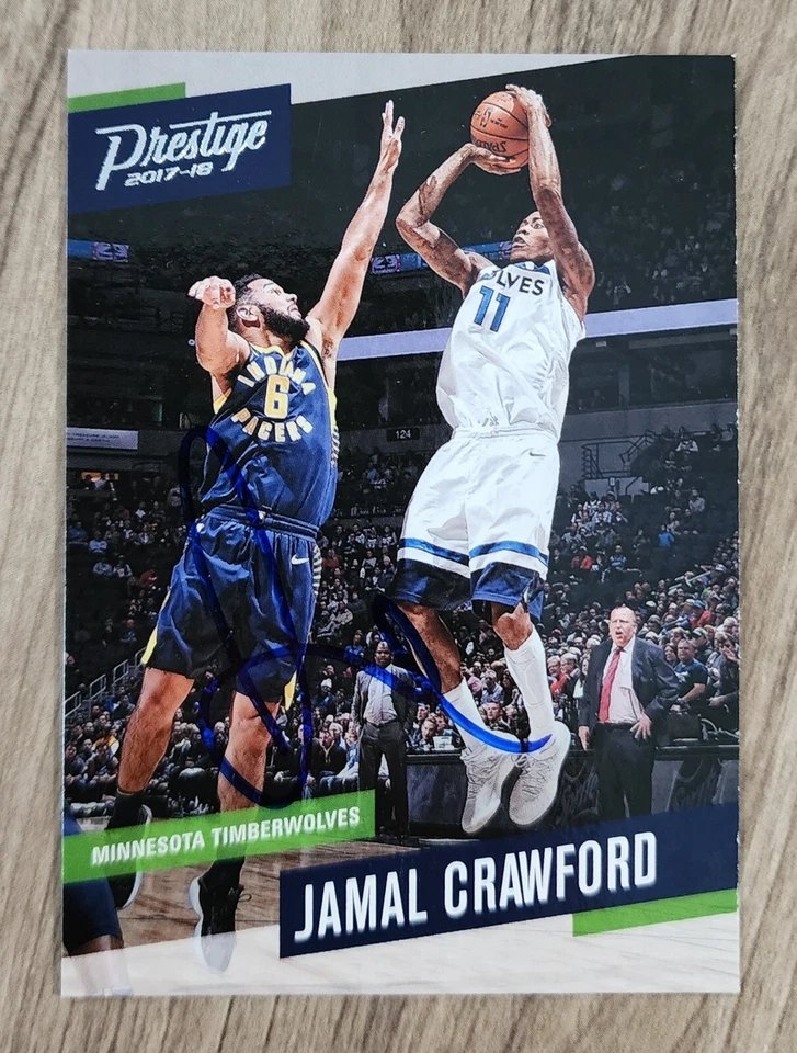 Jamal Crawford Signed 2017-18 Prestige NBA Card #134 Timberwolves Clippers RAD - Image 1 of 1