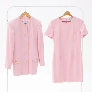 Versus Gianni Versace Vintage Rosa Kleid & Blazer Set Größe S - Bild 1 von 7