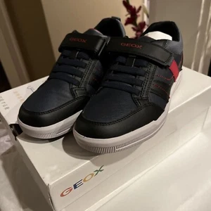 Geox Kids Arzach 22 Sneakers Shoes Kids Sz 4 NIB Blue/red - Picture 1 of 10