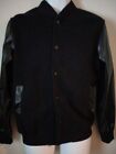 PJ Paul Jones Mens  Soft Jacket w / Faux Leather Sleeves Trim Sz Medium Nice