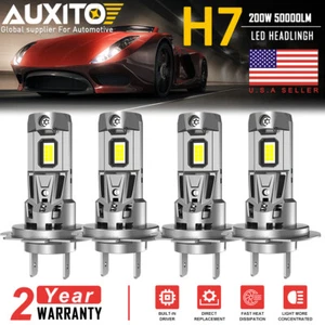 AUXITO M5S H7 LED Headlight High/Low Beam Bulbs 200W 550000LM Bright White 6500K - Picture 1 of 28