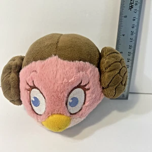 Star Wars Angry Birds Princess Leia Plush Pink Girl Bird Stuffed 2012 6” - Picture 1 of 8