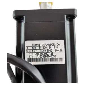 New For SGMAH-04AAA6CD-OY Servo Motor 400W 200V 2.8A SGMAH04AAA6CDOY - Picture 1 of 3