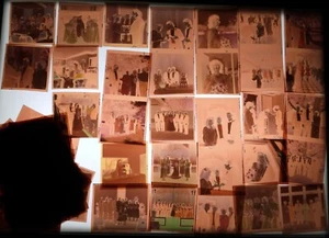 #30 Lot 99 Vtg COLOR Snapshot Photo NEGATIVES Family WEDDING Party Ceremony - Picture 1 of 17