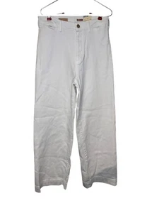 Pilcro Women's Jeans Anthropologie The Skipper Wide Leg High Waist White 29 NWT - Picture 1 of 13