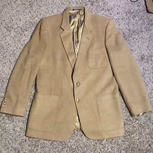 Vintage Christian Dior Blazer 44 Beige Camel Hair Designer USA - Picture 1 of 14