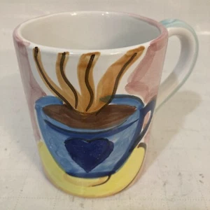 Bellini Piu Italienische Handbemalte Kaffeetasse, Herz, Italy Wunderschön!!!�� - Bild 1 von 7