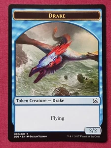 Magic The Gathering DUEL DECKS MIND VS MIGHT DRAKE token card MTG - Picture 1 of 2