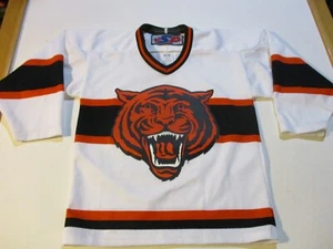 TIGER FACE TIGERS SP BRAND HOCKEY JERSEY YOUTH S/M RIT PRINCETON MONKS RARE - Picture 1 of 9