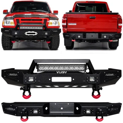 For 1998-2011 Ford Ranger Front or Rear Bumper with D-Rings & LED Lights Foto 1 de 4