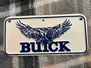 Buick Metal License Plate Tag small old vintage gm 6" x 3" - Picture 1 of 6