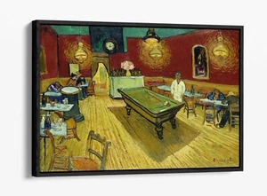 VAN GOGH THE NIGHT CAFÉ - FLOAT-EFFEKT LEINWANDKUNST BILDDRUCK - ROT GRÜN - Bild 1 von 12