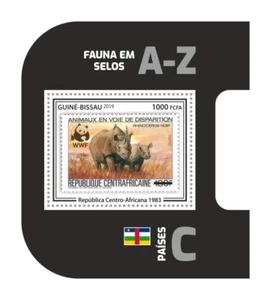 Francobolli su francobolli WWF fauna nuovi di zecca 2019 Guinea-Bissau S/S forma tagliata pressofusa - Foto 1 di 1