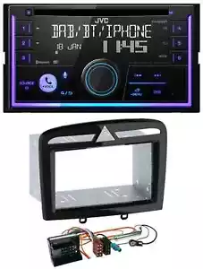 JVC MP3 USB 2DIN DAB Bluetooth CD Autoradio für Peugeot 308 SW CC 09-14 schwarz - Bild 1 von 8