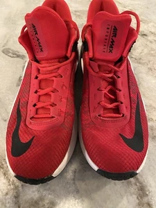 Nike Air Max Infuriate 2 Mid Red Black Basketball Shoes Sneakers Boys Size 5Y - Picture 1 of 7