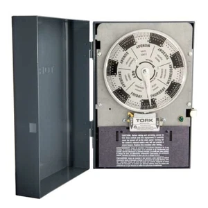 (C) Tork W300L 7 Day Reserve Power Time Switch 40A 120V 3PST Enclosure⚡️ - Picture 1 of 2