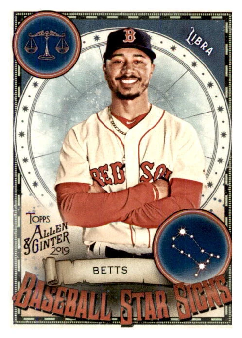 2019 Topps Allen and Ginter Baseball Star Signs #BSS4 Mookie Betts - NM-MT - Image 1 of 1
