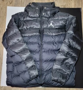 Super Rare Sample Men Nike Jordan Puffer Sportswear Black Jacket CK6885 010 Sz L - Picture 1 of 10