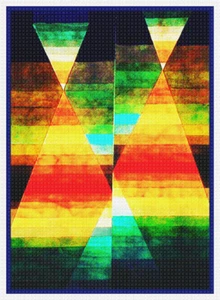 Modern Artist Paul Klee Twin Tents Counted Cross Stitch Chart Pattern - Picture 1 of 10
