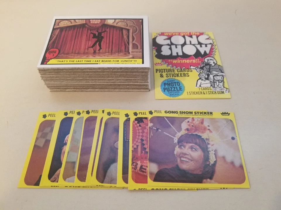 Juego completo de cartas Gong Show Vintage Fleer 1977 - Juego de pegatinas - Envoltura Rip Taylor Foto 1 de 1