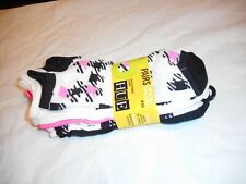 6 Pairs Hue Neon Pink Women Micro Fiber Liner Socks  Size One Size Fits All