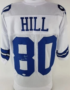 TONY HILL Signed "Dial 80" Dallas Cowboys (WR) Custom Jersey (PSADNA ITP COA) - Picture 1 of 5