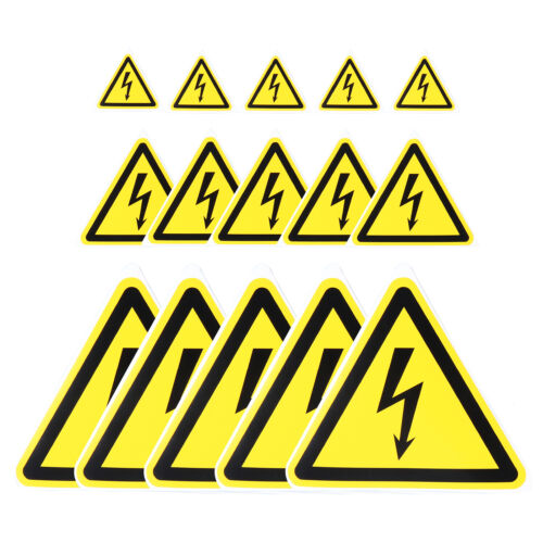 5Pcs Triangle DIY Warning Stickers for Ground Wall Table Mechanical Equipment