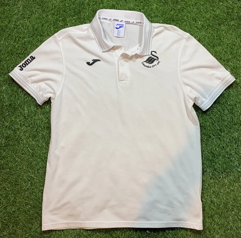 Rare Joma Swansea City Mens Size Large Soccer Jersey Football Kit Training White Cover