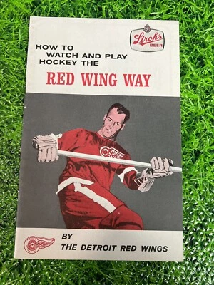  Detroit Red Wings Howe to Watch and Play Hockey the Red Wing Way - Strohs Beer Foto 1 de 4