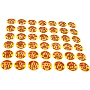 MIXED FUEL ONLY STICKER diesel gasoline gas decal truck label tank vinyl garage - Picture 1 of 6